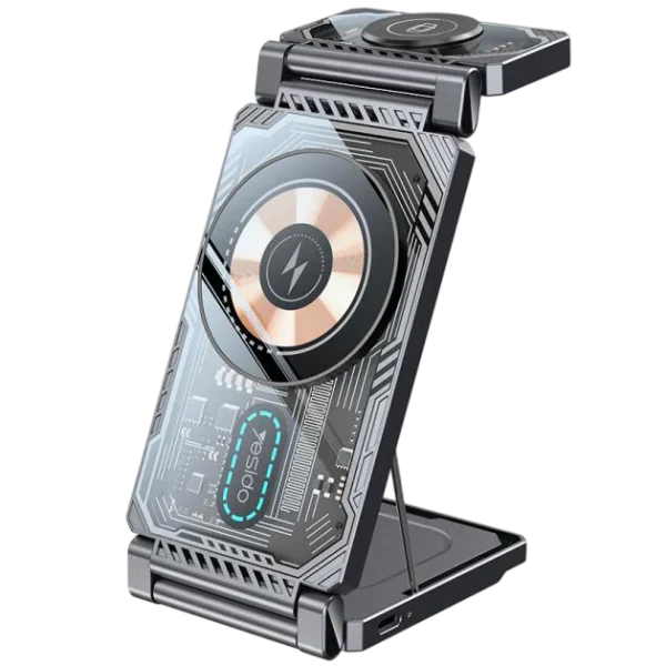 Yesido DS25 3IN1 Foldable Wireless 22.5W